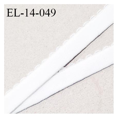 Elastique 14 mm bretelle lingerie haut de gamme fabriqué en France couleur blanc élastique souple prix au mètre