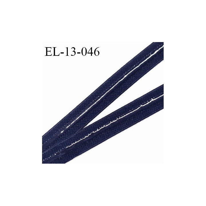 Elastique 13 mm anti-glisse haut de gamme couleur bleu marine largeur 13 mm fabriqué en France prix au mètre