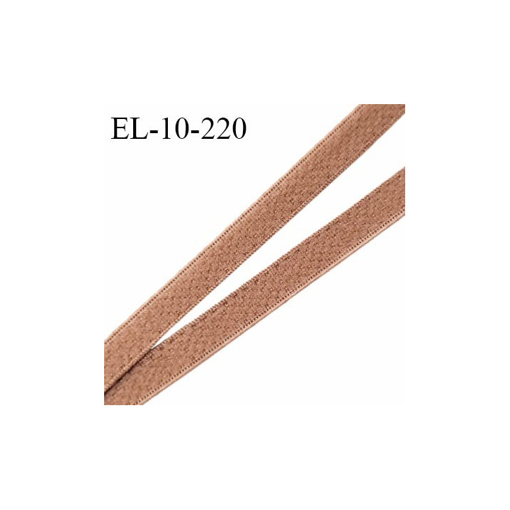 Elastique 10 mm anti-glisse haut de gamme couleur chair foncé fabriqué en France pour une grande marque prix au mètre