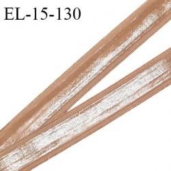 Elastique 15 mm anti-glisse haut de gamme couleur chair foncé largeur 15 mm fabriqué en France prix au mètre