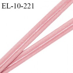 Elastique 10 mm anti-glisse haut de gamme couleur rose largeur 10 mm fabriqué en France pour une grande marque prix au mètre