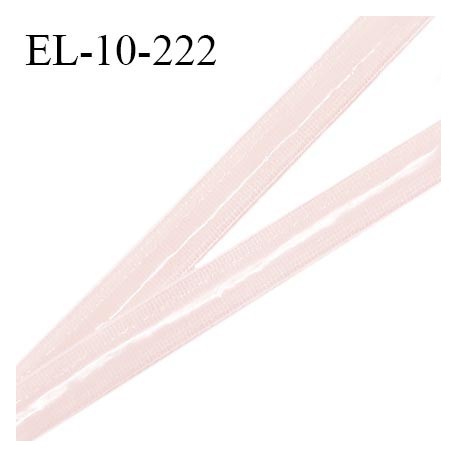 Elastique 10 mm anti-glisse haut de gamme couleur rose pâle fabriqué en France pour une grande marque prix au mètre