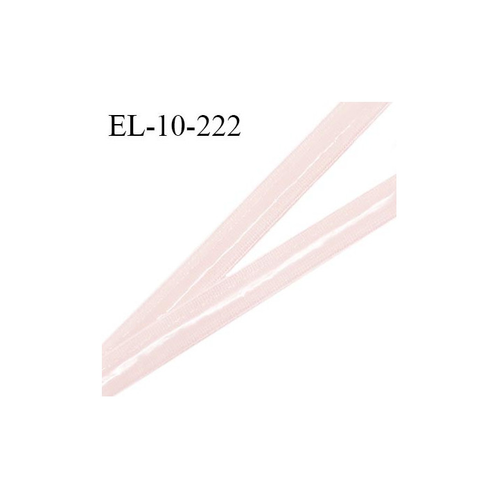 Elastique 10 mm anti-glisse haut de gamme couleur rose pâle fabriqué en France pour une grande marque prix au mètre