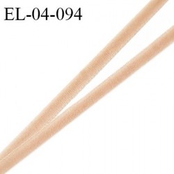 Elastique 4 mm fin spécial lingerie élastique souple style velours couleur chair fabriqué en France prix au mètre