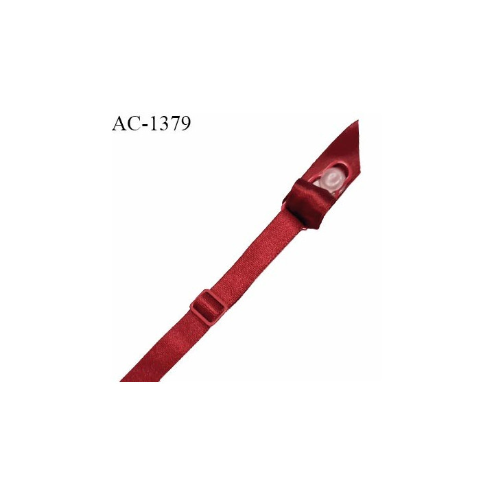 Jarretelle haut de gamme avec ruban satin couleur rouge élastique réglable fabriqué en France prix à la pièce