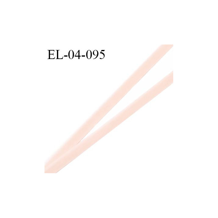 Elastique 4 mm fin spécial lingerie élastique souple style velours couleur rose poudré fabriqué en France prix au mètre