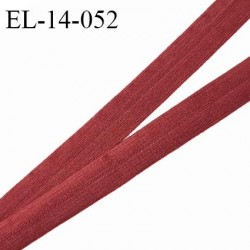 Elastique lingerie 14 mm pré plié couleur rouge carmin largeur 14 mm prix au mètre