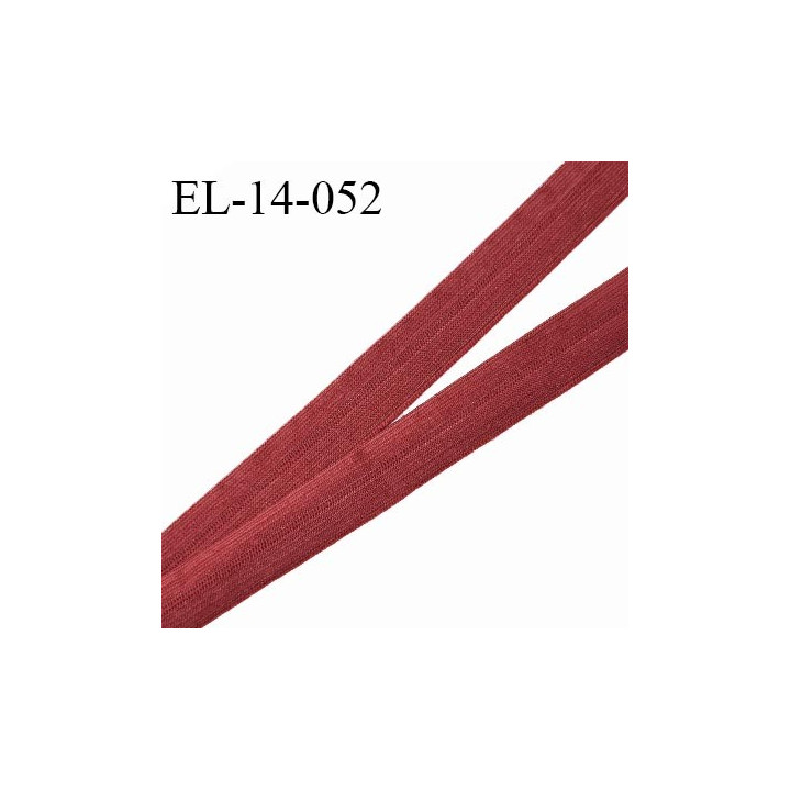 Elastique lingerie 14 mm pré plié couleur rouge carmin largeur 14 mm prix au mètre