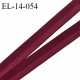 Elastique lingerie 14 mm pré plié couleur bordeaux avec une face brillante et une face style velours largeur 14 mm prix au mètre