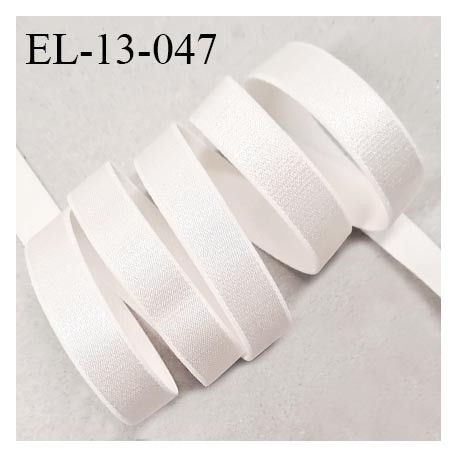Elastique lingerie 13 mm couleur talc brillant largeur 13 mm bonne élasticité allongement +80% prix au mètre