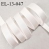 Elastique lingerie 13 mm couleur talc brillant largeur 13 mm bonne élasticité allongement +80% prix au mètre