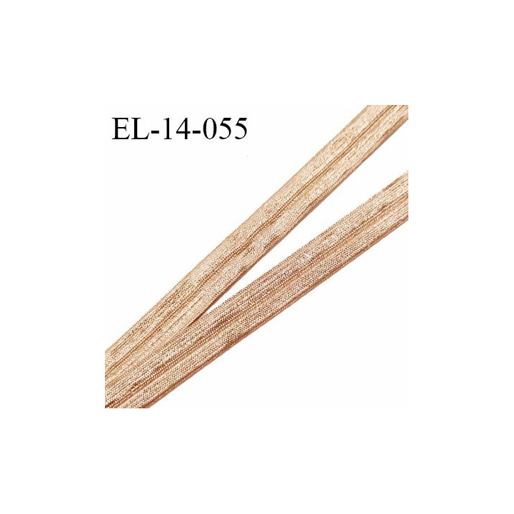 Elastique lingerie 14 mm pré plié haut de gamme couleur chair brillant fabriqué en France pour une grande marque prix au mètre