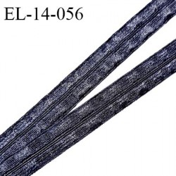 Elastique lingerie 14 mm pré plié haut de gamme couleur gris bleuté brillant fabriqué en France prix au mètre