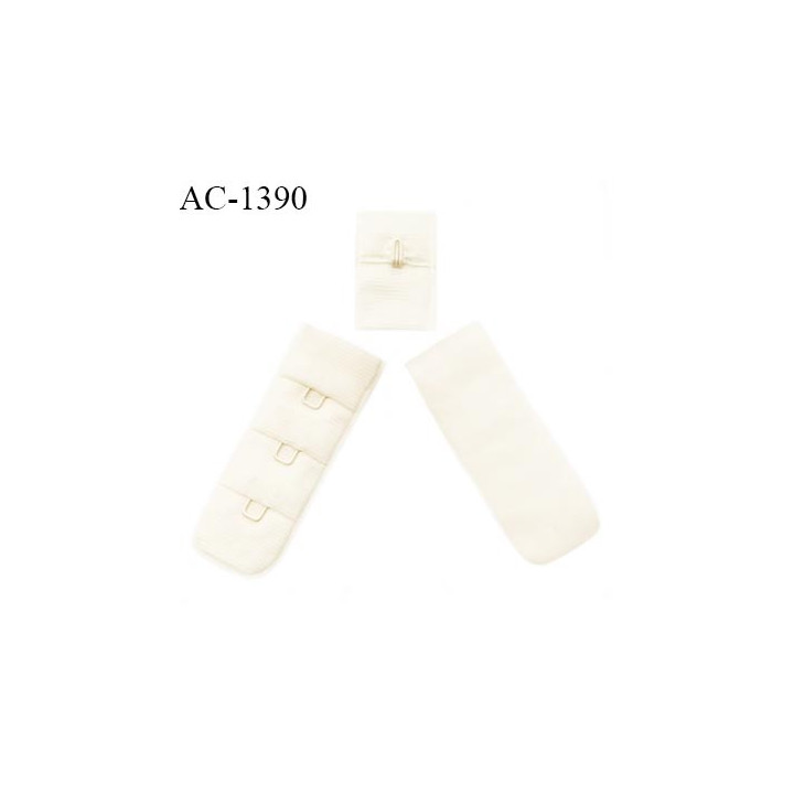 Agrafe 20 mm attache SG couleur écru 3 rangées 1 crochet largeur 20 mm hauteur 57 mm prix à l'unité