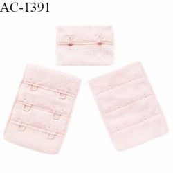 Agrafe 38 mm attache SG haut de gamme couleur rose dragée brillant 3 rangées 2 crochets prix à l'unité