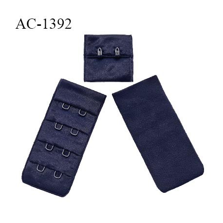 Agrafe 30 mm attache SG haut de gamme couleur bleu nuit 4 rangées 2 crochets fabriqué en France prix à l'unité