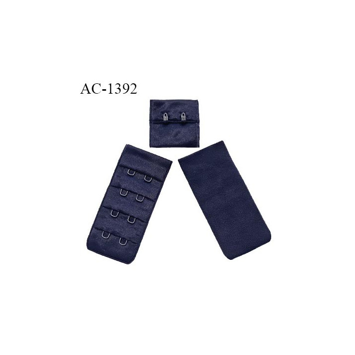 Agrafe 30 mm attache SG haut de gamme couleur bleu nuit 4 rangées 2 crochets fabriqué en France prix à l'unité
