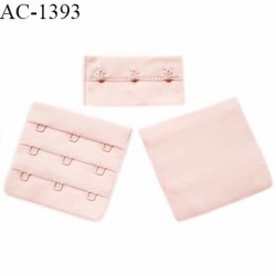 Agrafe 57 mm attache SG haut de gamme couleur rose pastel 3 rangées 3 crochets fabriqué en France prix à l'unité