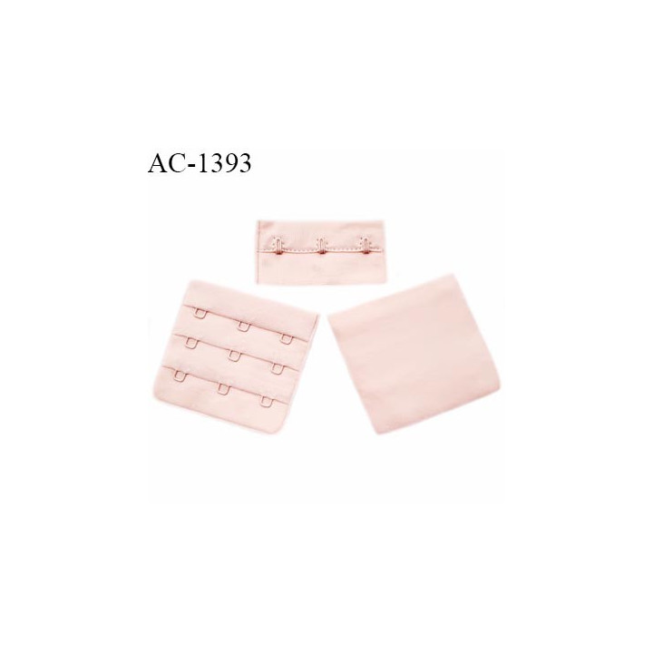 Agrafe 57 mm attache SG haut de gamme couleur rose pastel 3 rangées 3 crochets fabriqué en France prix à l'unité