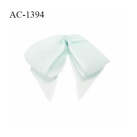 Noeud lingerie haut de gamme mousseline couleur menthe douce largeur 30 mm hauteur 20 mm prix à la pièce