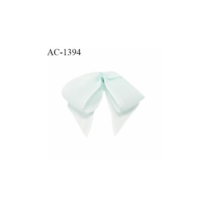 Noeud lingerie haut de gamme mousseline couleur menthe douce largeur 30 mm hauteur 20 mm prix à la pièce