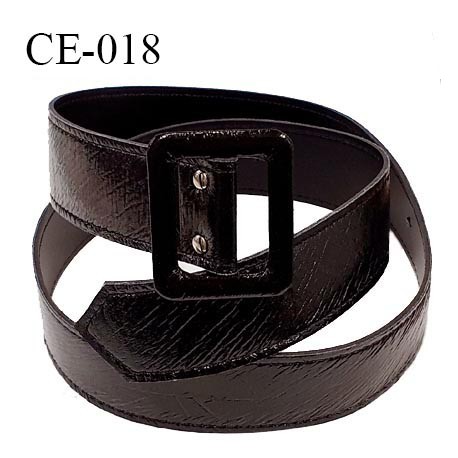 Ceinture 110 cm style vinyle couleur brun longueur 110 cm largeur 4 cm épaisseur 2.5 mm prix à l'unité