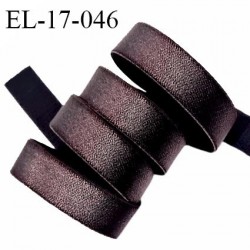 Elastique 16 mm lingerie haut de gamme couleur marron teck brillant largeur 16 mm bonne élasticité prix au mètre