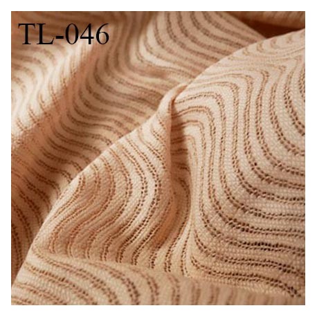 Tissu lingerie en lycra extensible dans la longueur tissu ajouré couleur chair très haut de gamme largeur 150 cm prix pour 10 cm