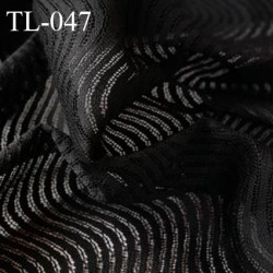 Tissu lingerie  très haut de gamme en lycra extensible dans la longueur tissu ajouré couleur noir largeur 150 cm prix pour 10 cm