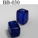 perle rectangle biche de bere en verre percée hauteur 7 mm largeur 5 mm couleur bleu 