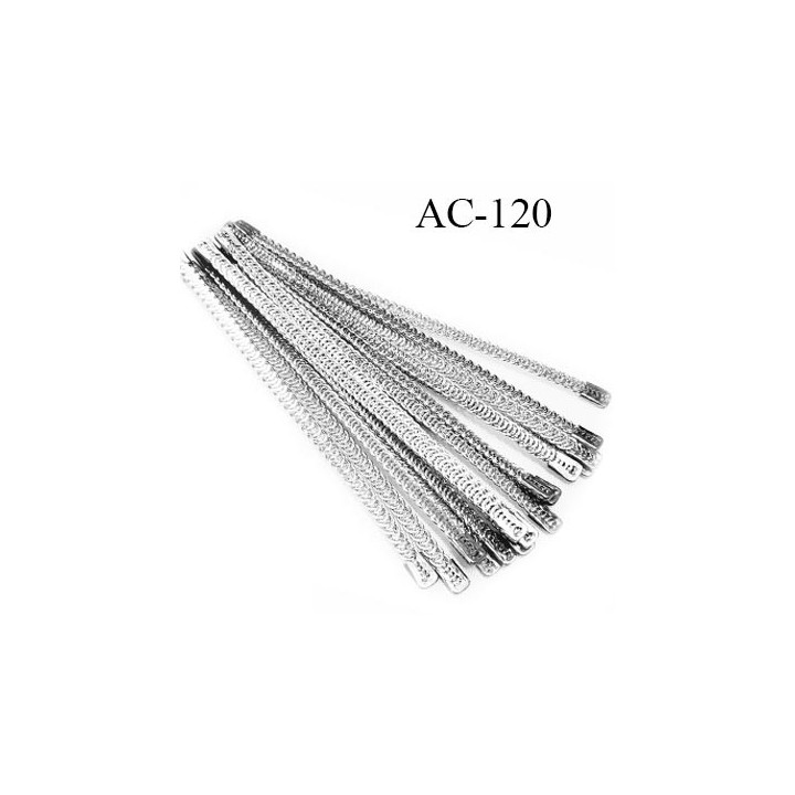 baleine spiralée avec embouts en acier inoxydable qui permet la déformation pour bustier corset guêpière longueur 17.5 cm