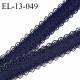 Elastique 13 mm lingerie et bretelle couleur bleu nuit avec motifs et picots fabriqué pour une grande marque prix au mètre