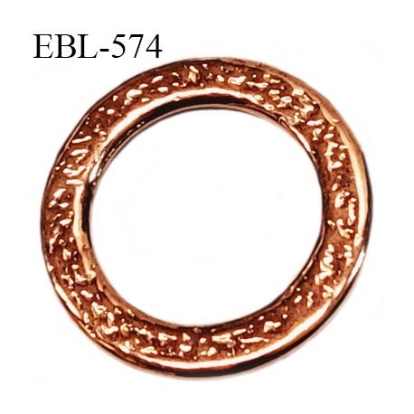 Anneau de réglage en métal 11 mm haut de gamme couleur or bronze rose gold effet martelé prix à l'unité