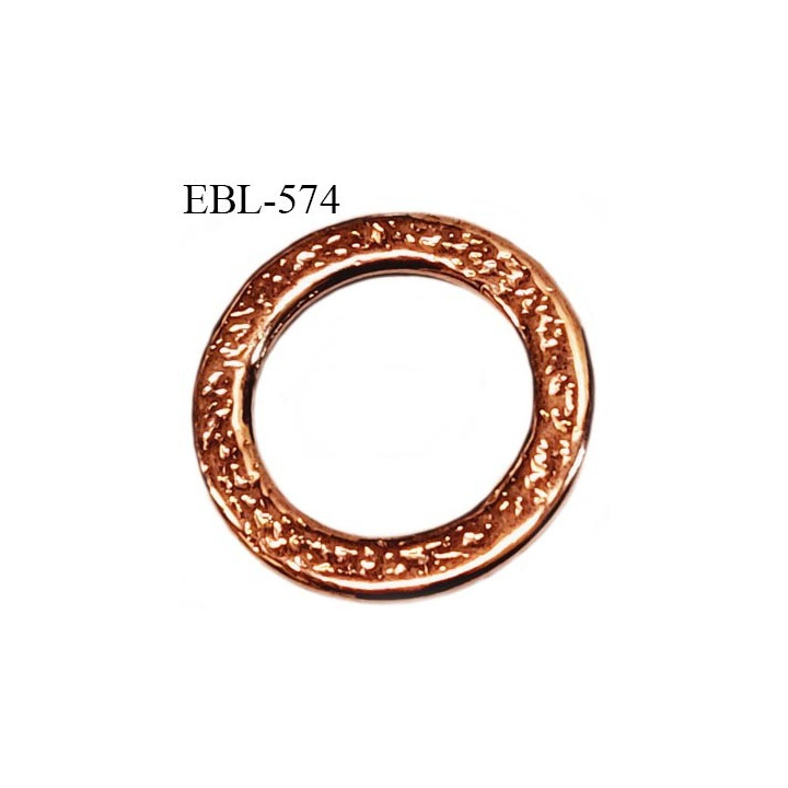 Anneau de réglage en métal 11 mm haut de gamme couleur or bronze rose gold effet martelé prix à l'unité