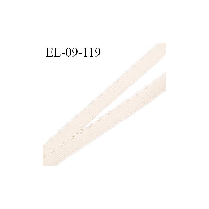 Elastique picot 9 mm lingerie couleur blush largeur 9 mm haut de gamme Fabriqué en France prix au mètre