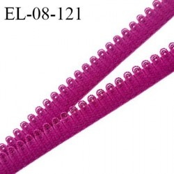 Elastique picot 8 mm lingerie couleur magenta haut de gamme fabriqué en France pour une grande marque prix au mètre