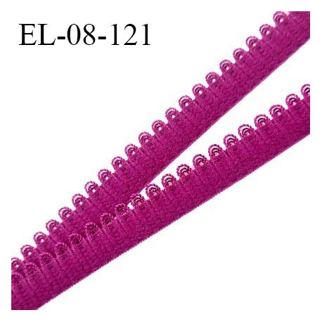 Elastique picot 8 mm lingerie couleur magenta haut de gamme fabriqué en France pour une grande marque prix au mètre