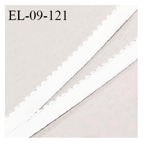 Elastique picot 9 mm lingerie couleur naturel largeur 9 mm haut de gamme Fabriqué en France prix au mètre