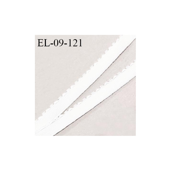 Elastique picot 9 mm lingerie couleur naturel largeur 9 mm haut de gamme Fabriqué en France prix au mètre