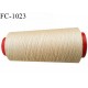 Cone 1000 m fil Polyester n° 80 couleur beige longueur 1000 mètres fil européen bobiné en France certifié oeko tex