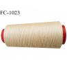 Cone 1000 m fil Polyester n° 80 couleur beige longueur 1000 mètres fil européen bobiné en France certifié oeko tex