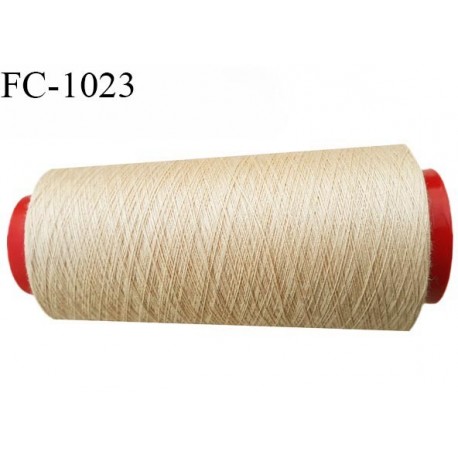 Cone 2000 m fil Polyester n° 80 couleur beige longueur 2000 mètres fil européen bobiné en France certifié oeko tex