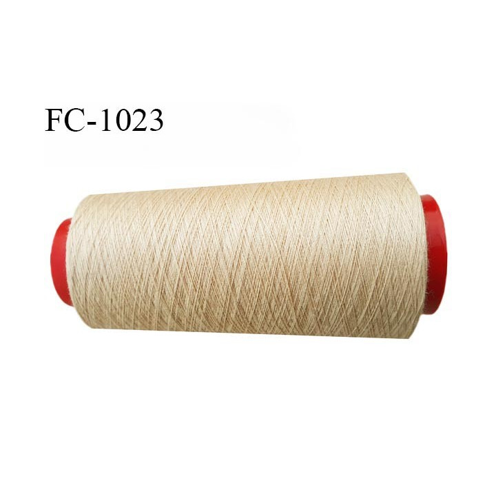 Cone 5000 m fil Polyester n° 80 couleur beige longueur 5000 mètres fil européen bobiné en France certifié oeko tex