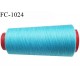 Cone 1000 m fil Polyester n° 80 couleur turquoise longueur 1000 mètres fil européen bobiné en France certifié oeko tex