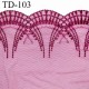 Dentelle 18 cm brodée sur tulle extensible couleur magenta haut de gamme largeur 18 cm prix pour 10 cm