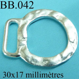 accessoire de fermoir colier bracelet ou penditif  largeur 32 mm hauteur 25 mm biche de bère en métal couleur argent