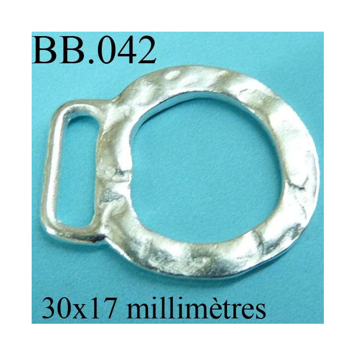 accessoire de fermoir colier bracelet ou penditif  largeur 32 mm hauteur 25 mm biche de bère en métal couleur argent