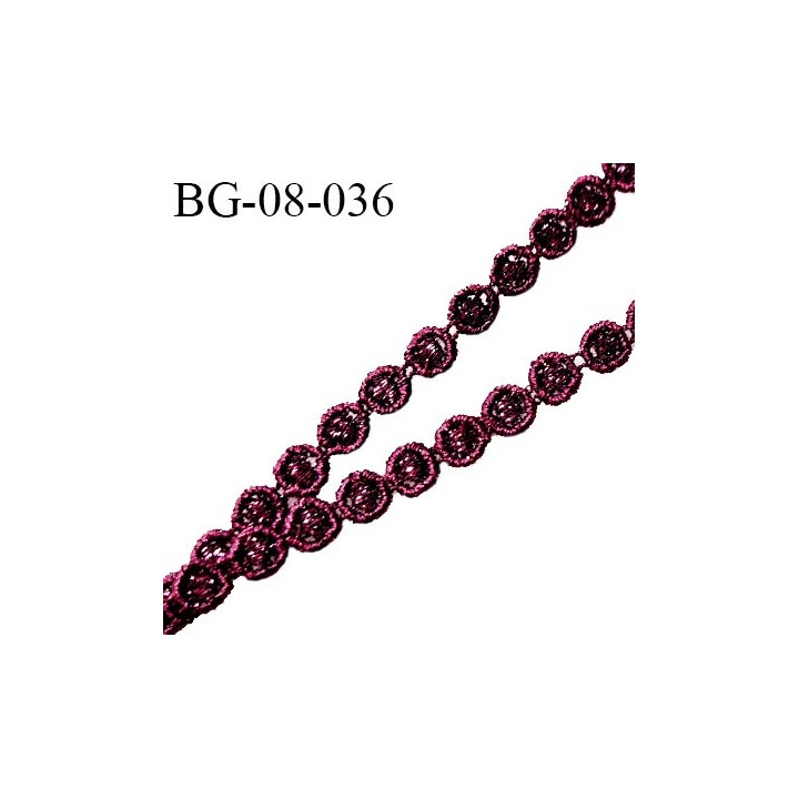 Galon 8 mm couleur violet légèrement brillant  largeur 8 mm prix au mètre