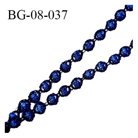 Galon 8 mm couleur bleu légèrement brillant largeur 8 mm prix au mètre