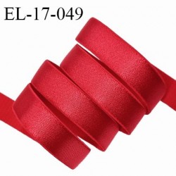 Elastique 16 mm lingerie haut de gamme couleur rouge rubis brillant largeur 16 mm allongement +40% prix au mètre